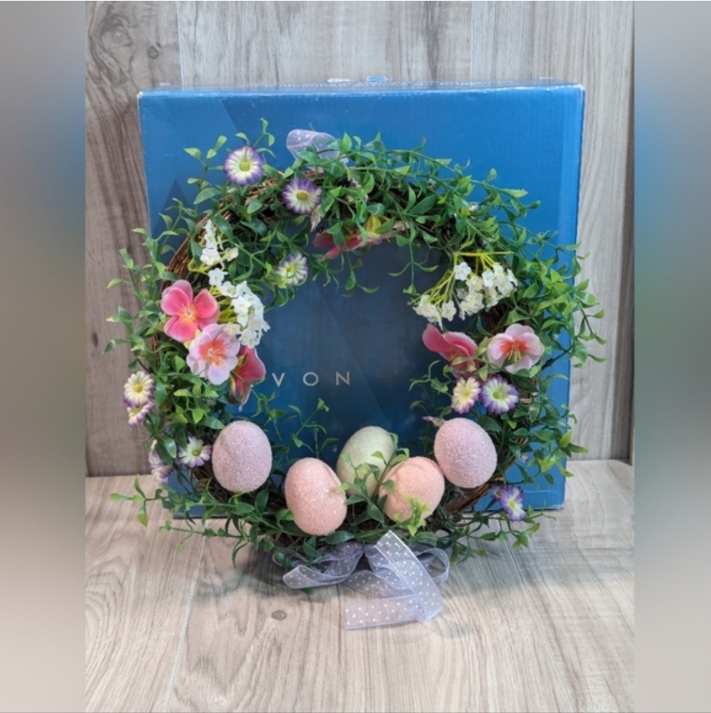 SIGNS OF SPRING LIGHTED WREATH EASTER SPRING VINTAGE 2006 AVON